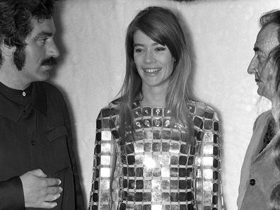 Francoise Hardy and Salvador Dali in France, 1968. 