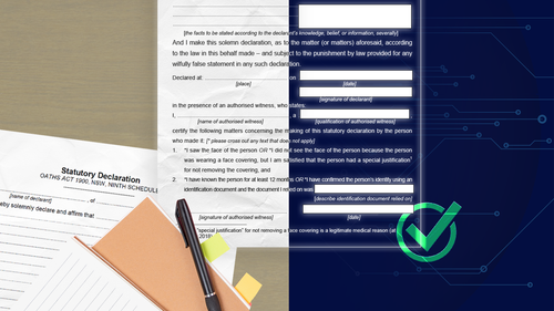 Statutory declarations are moving into the digital era.