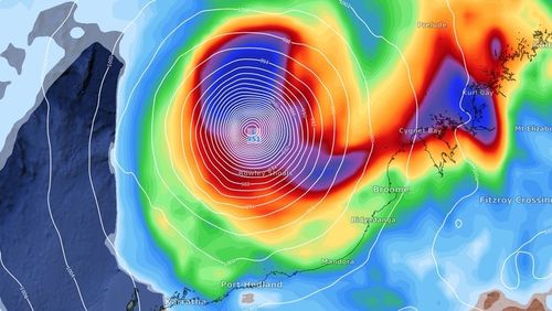 Tropical cyclone likely to form over northern Western Australia coast.