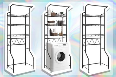 9PR: 3-Tier Over Washing Machine Shelf Steel Freestanding Laundry Shelf Storage Organiser