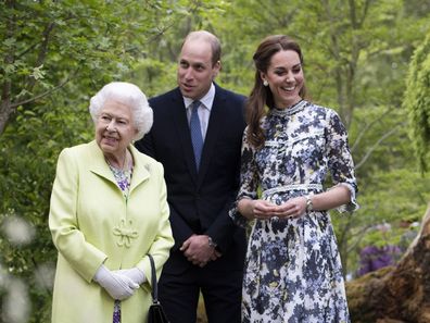 Duke and Duchess of Cambridge with Queen Elizabeth