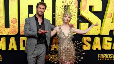 Chris Hemsworth and Anya Taylor-Joy attend the Australian premiere of "Furiosa: A Mad Max Saga" at the State Theatre on May 02, 2024 in Sydney