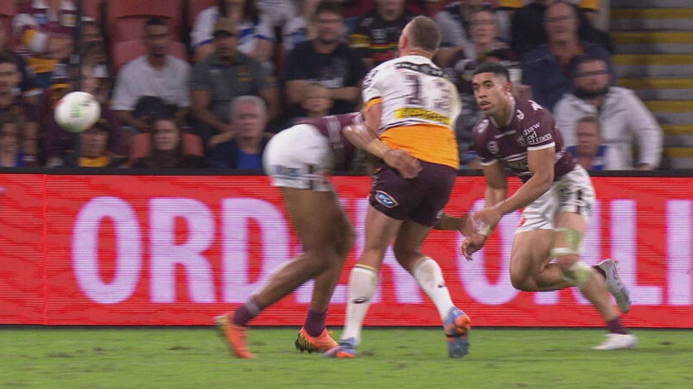 Jason Saab copped a spray from Paul Vautin for coming off his line and conceding a try against the Broncos.