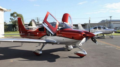 Mr Wheeler's Cirrus SR-22 stalled and crashed at Orange Airport last night. (Supplied)