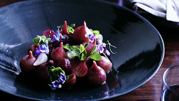 Salad of roasted pink beetroot 