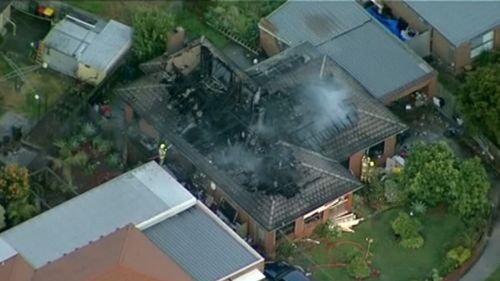 The house has been gutted by the blaze. (9NEWS)