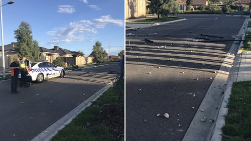 Garbage and debris was left strewn over the street. (9NEWS)