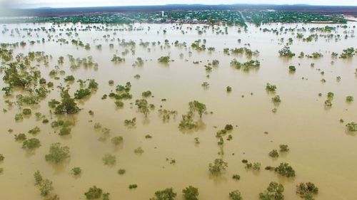 Winton has also been ravaged by drought over the past six years, leaving local residents happy to see the flooding rains (Supplied).