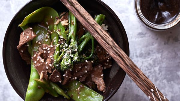 The Whole Hearted Cook's beef and broccolini stir-fry with homemade hoisin recipe