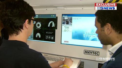 The ambulance in Melbourne is allowing doctors to carry out world first research into ways of treating strokes. Picture: 9NEWS