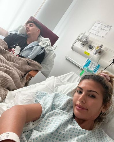 Emily Miller reveals she was hospitalised for an ectopic pregnancy just weeks after discovering she was pregnant.