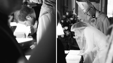 Meghan Harry unseen wedding photos first anniversary