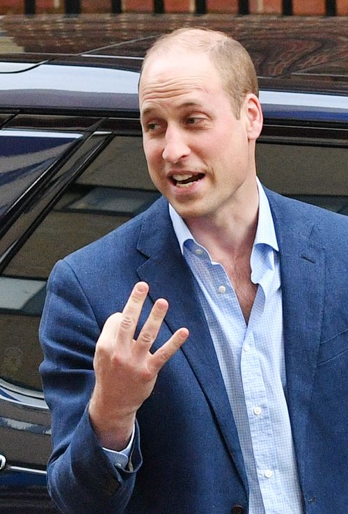 Prince William joked that he had "thrice the worry now" with his latest arrival coming. (AAP)