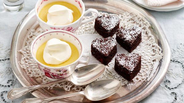 Cherry Ripe brownie bites