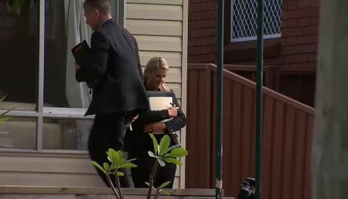 Police were seen combing through the Sylvania Heights home were Jacinta vanished this morning. (9NEWS)