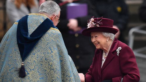 The service was held in celebration of the Queen's "lifetime commitment to the Commonwealth." (PA/AAP)