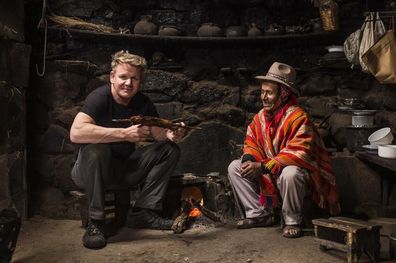 Gordon Ramsay eats guinea pig in Peru