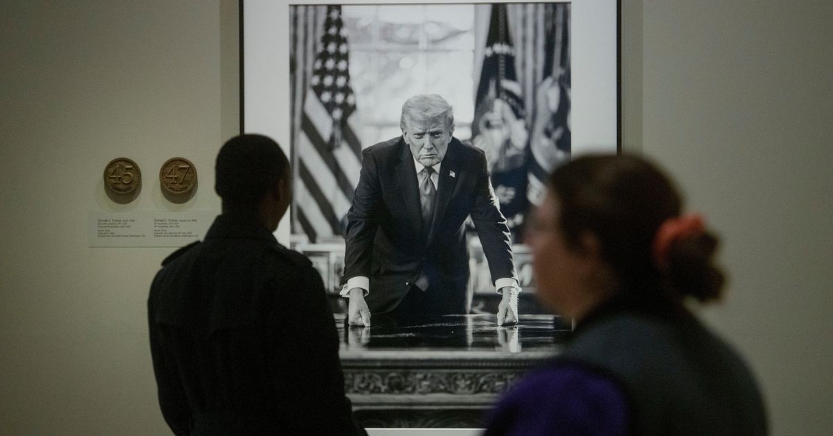 Reference to Trump’s impeachments is removed from the display of his Smithsonian photo portrait