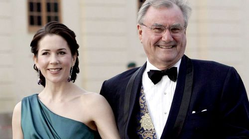Crown Princess Mary with Prince Henrik.