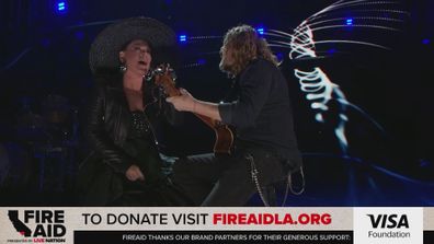 Pink performs at FireAid LA Benefit Concert.