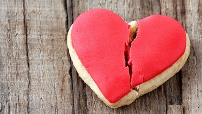 Broken heart cookie