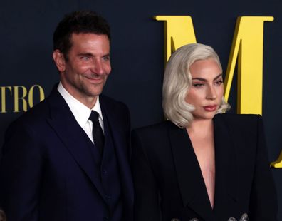 Bradley Cooper and Lady Gaga attend Netflix's "Maestro" Los Angeles photo call at the Academy Museum of Motion Pictures on December 12, 2023 in Los Angeles, California. 