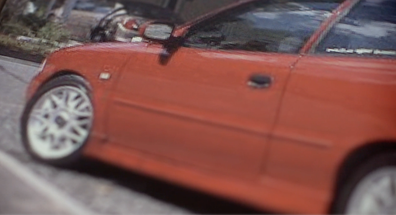 The red car became the focal point for the investigation (Image above a reconstruction)