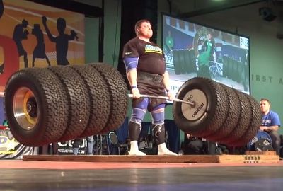 <b><b>If you're a bit of a gym junkie and like to lift weights, here's something to aim for.</b><br/><br/>Earlier this month, Zydrunas Savickas of Lithuania took out his seventh Arnold Strongman Classic by deadlifting a world record 524kg.<br/><br/>Savickas made it look all too easy as he lifted the eight Hummer tyres to take out the event.<br/><br/>Click through to see some other amazing lifting feats.