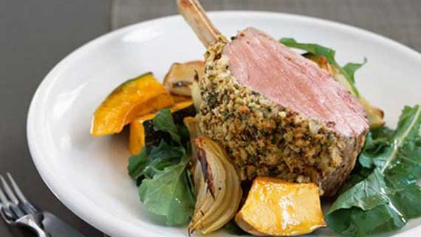 Rack of veal with rosemary and mustard crust