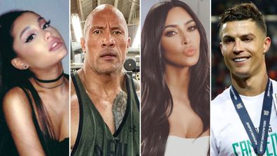 Most followed celebrities, Instagram, list, Ariana Grande, The Rock, Kim Kardashian, Cristiano Ronaldo