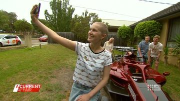 Unexpected pit stop for Melbourne teen battling cancer for second time