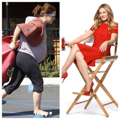 Drew Barrymore, weight loss, struggle, glam photo, pregnant photo