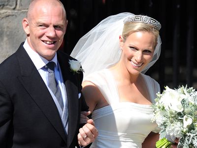 Mike and Zara Tindall marry in Scotland, July 2011