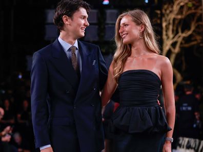 SYDNEY, AUSTRALIA - MAY 12: Count Nikolai of Monpezat and girlfriend Benedikte Thoustrup during Australian Fashion Week 2025 on May 12, 2025 in Sydney, Australia. (Photo by Hanna Lassen/Getty Images)