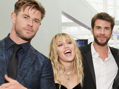 Chris Hemsworth, Miley Cyrus and Liam Hemsworth