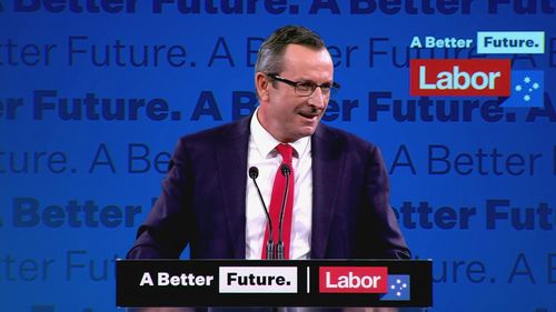 Mark McGowan at the Labor election launch