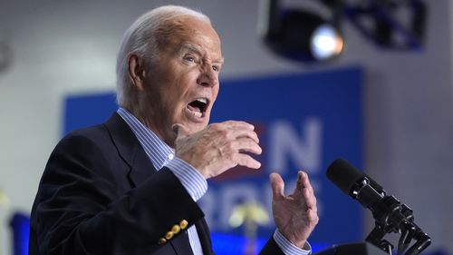 President Joe Biden speaks at a campaign rally