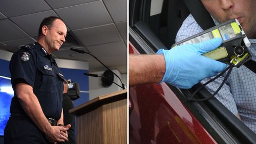 Victoria Police Assistant Commissioner Russell Barrett addresses the media last May when reports emerged that breath tests had been falsified by officers.