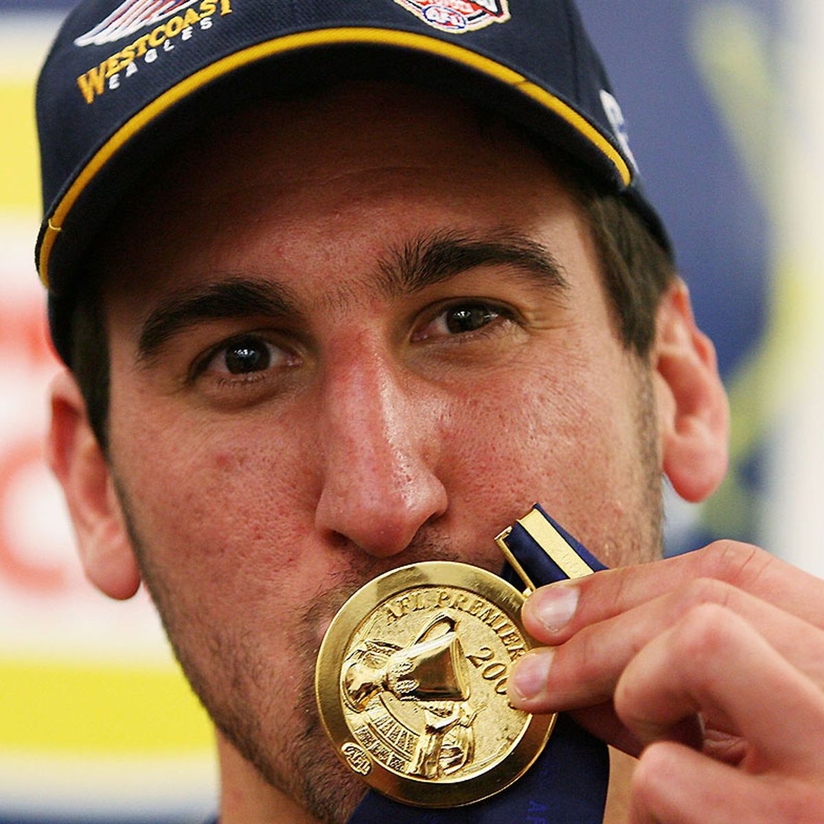 Dean Cox of The West Coast Eagles celebrates kicking a goal