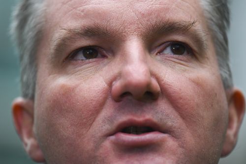 Shadow Treasurer Chris Bowen speaks to the media during a press conference at Parliament House in Canberra today. (AAP)