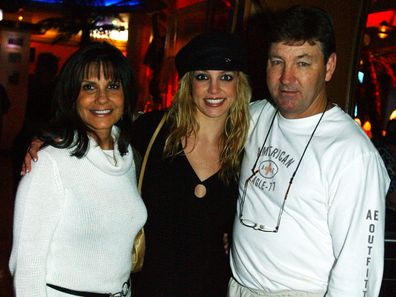 Britney Spears with her parents Lynne and Jamie in 2001.