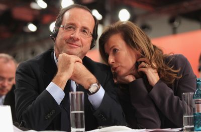 Former French President Francois Hollande and Valerie Trierweiler