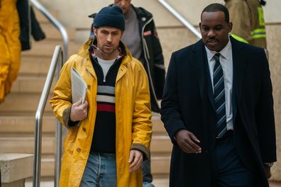 Ryan Gosling stars as Ryland Grace and Lionel Boyce as Carl in PROJECT HAIL MARY, from Amazon MGM Studios. Photo credit: Jonathan Olley © 2026 Amazon Content Services LLC. All Rights Reserved.