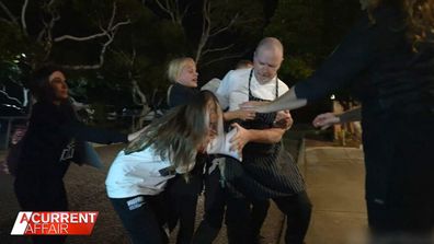 Perth celebrity chef, John Mountain and vegan activist Tash Peterson were seen clashing.