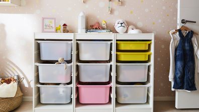 IKEA children's bedroom storage. 