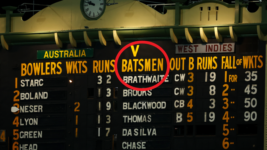 Adelaide Oval scoreboard.