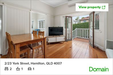 Auction apartment Brisbane Queensland Domain listing sale affordable 