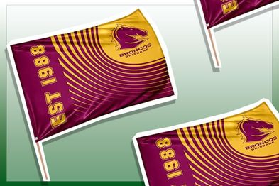 9PR: Brisbane Broncos NRL Flag Banner