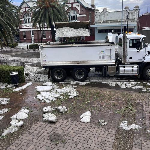 Hailstones hailstorm Harden NSW