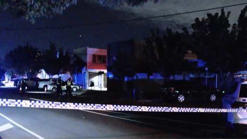 A crime scene has been established at the shopping strip in Altona North  where the shooting took place.
